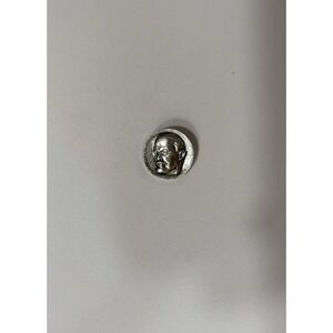 Soviet Lenin Communist Party Silver Toned Round Badge Pin Znachki USSR